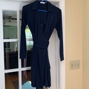 NWOT Navy Calvin Klein Wrap Dress - Size 6